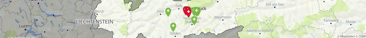 Map view for Pharmacies emergency services nearby Gries im Sellrain (Innsbruck  (Land), Tirol)